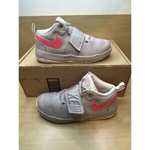 Nike Shoes Youth 2.5y Team Hustle Basketball Sneakers Gray Lace Up Low